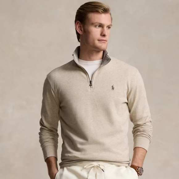 Polo Ralph Lauren Other - POLO RALPH LAUREN Luxury Jersey Quarter-Zip Pullover XL